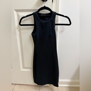 White Fox Boutique Black Ribbed Dress